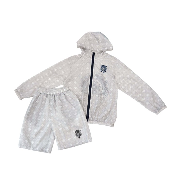Cross Pattern Lightweight Sun Protection Zip-Up Hooded Jacketfor Kids 29009034