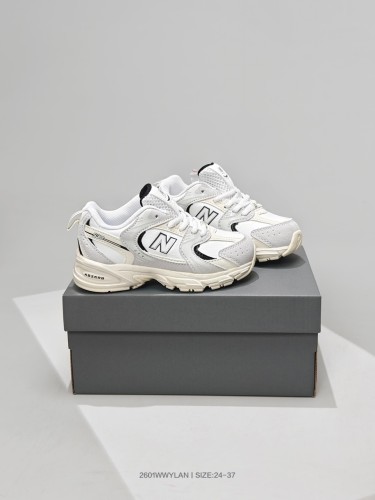 N-logo Leather Upper Retro Running Shoes for Kids 4 colors 28997931