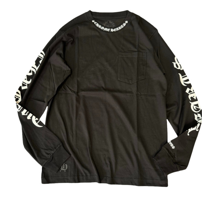 1:1 quality version 27878652 Neckline Printed Floral Arm Long Sleeve T-Shirt 2 colors