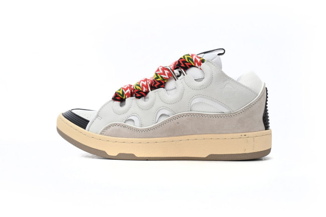 L Leather Curb White Black Gum