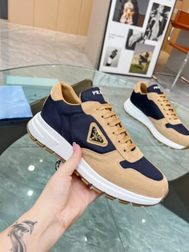 PRAX 01 DELAV SUEDE AND RE-NYLON SNEAKERS   PRD048