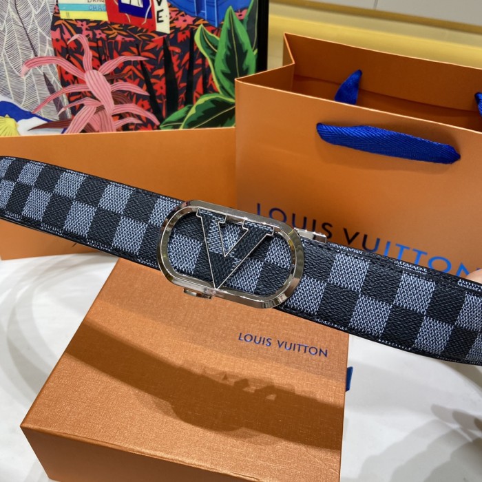 Blue Checkerboard Pattern Waist Belt【Width 3.5 cm】28549009