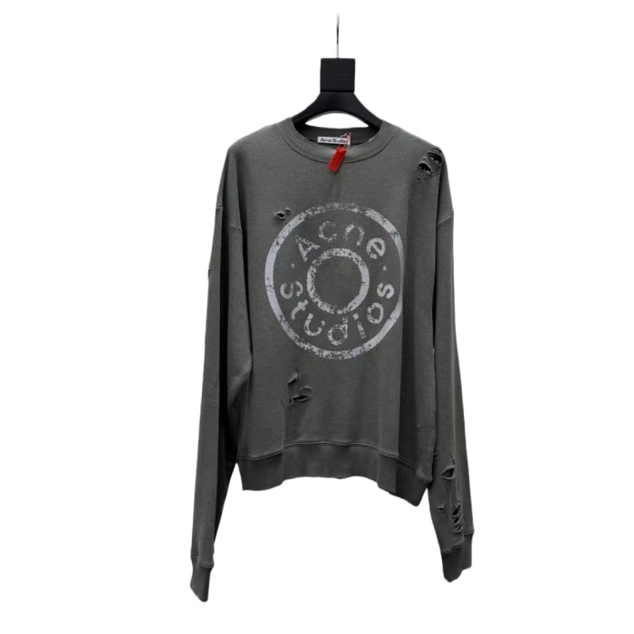 [buy more save more]1:1 quality version Vintage Printed Ripped Crew Neck Sweatshirt 2 colors 28531474