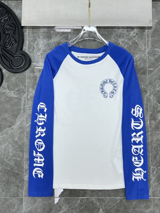Horseshoe Blue and White Colorblocked Long Sleeve T-Shirt