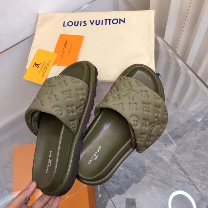 1:1 quality version 28336707 L  PP Flat Comfort Mules 5 colors
