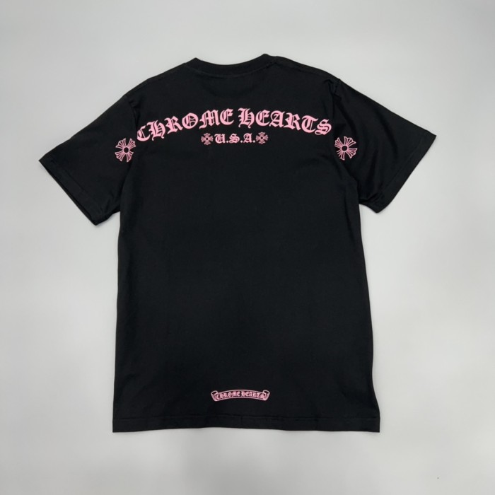1:1 quality version Pink Label Letter Embroidery Mouth Sanskrit Print T-Shirt 29093531