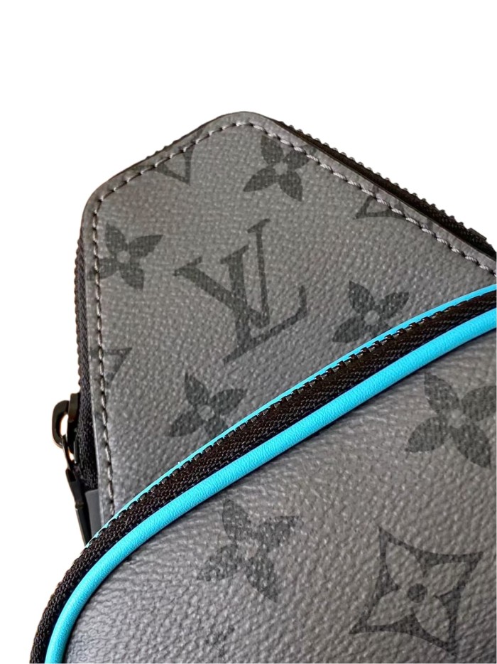 1:1 quality version Avenue Old Flower Coated Canvas Single Shoulder Crossbody Bag 28693107