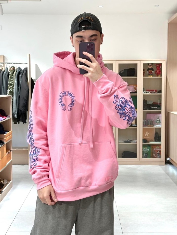 1:1 quality version Pink Cross Arm Print New York Anniversary Limited Edition Hoodie 28893086