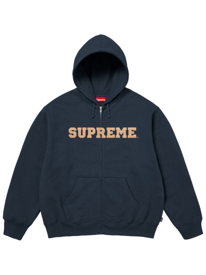 Stitching Logo Embroidery Zipper Hoodie 3 colors 28703209