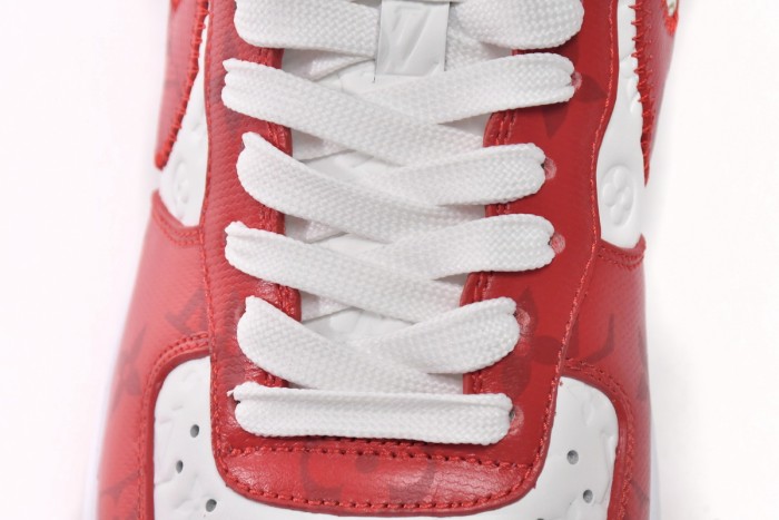 L  x N  Air Force 1 Low By Virgil Abloh White Red