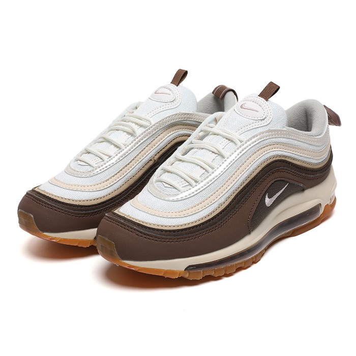 Air Max 97 Brown Beige Gradient Wave Stripe Gum Sole Sneakers 29064394