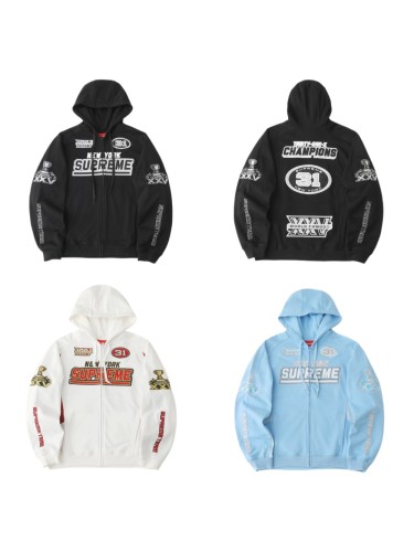 1:1 quality version Multi-Embroidered Champion Trophy Logo Zip Hoodie 3 colors 29082086