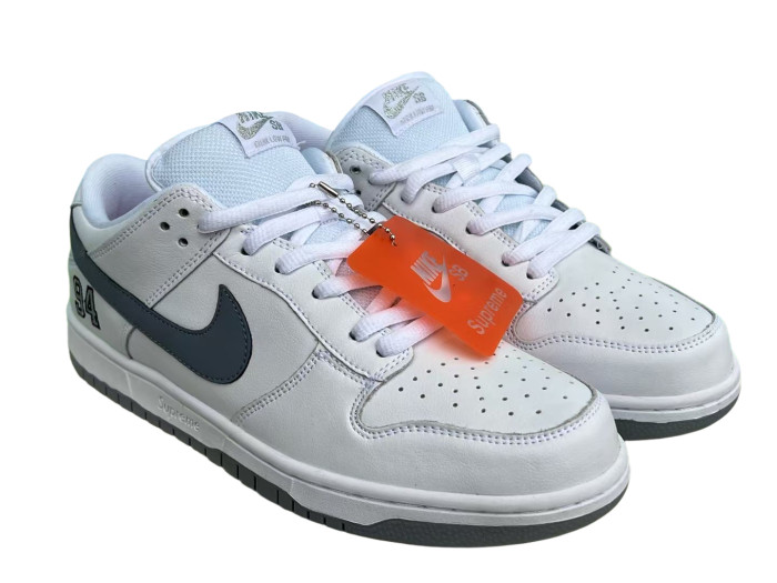 1:1 quality version Reflective Supreme x Nike SB Dunk Low White, Black, Gray 28443036