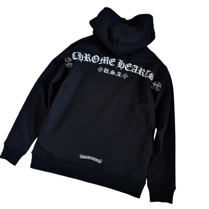 1:1 quality version Sanskrit Silver-Printed Zipper Hoodie 28755526