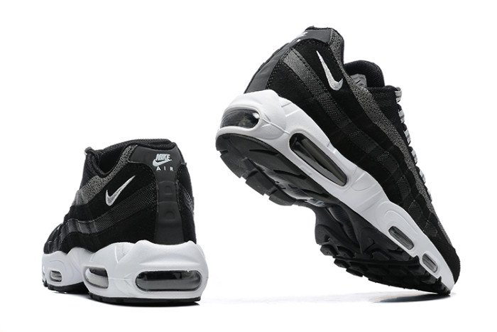 [plus-size shoes]Air Max 95 Black White Gradient Safari Print Running Shoes 29066651