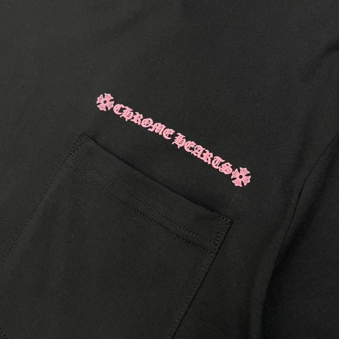 1:1 quality version Pink Label Letter Embroidery Mouth Sanskrit Print T-Shirt 29093531