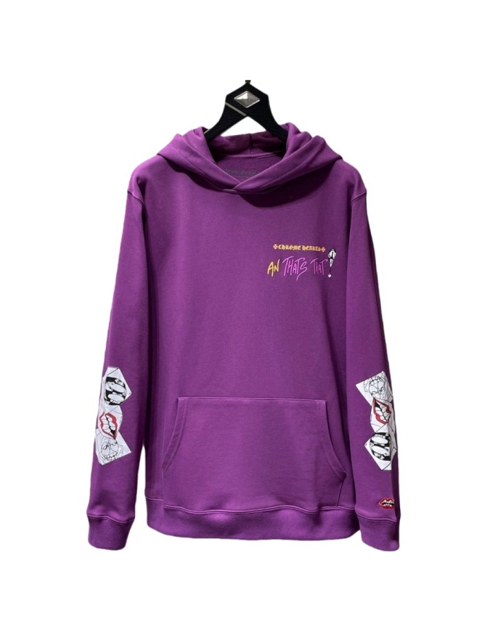 Lip & Funny Face Print on Sleeves Print Hoodie 28808479
