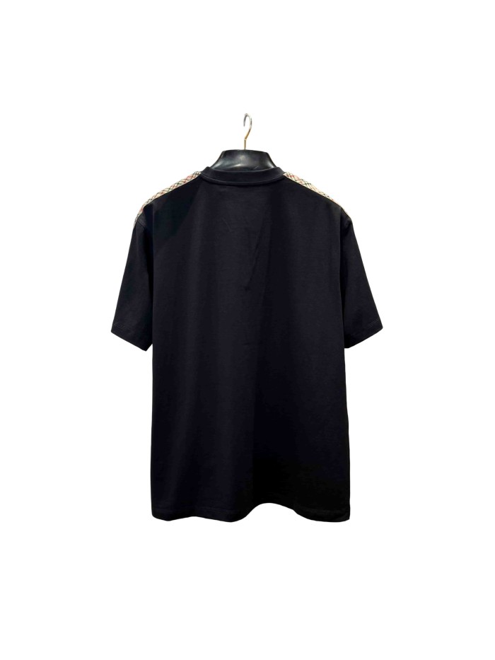 1:1 quality version Plaid webbing war horse flat embroidery T-shirt 2 colors 28967931
