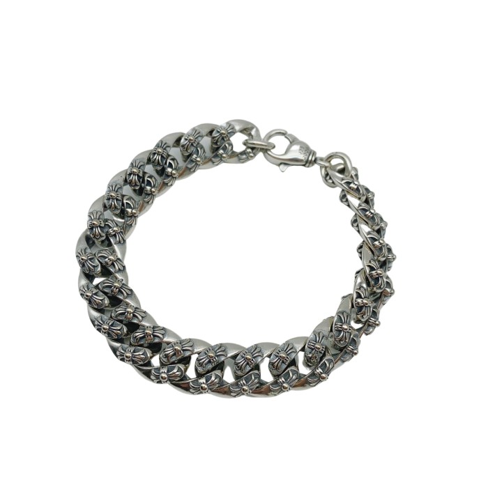 Cross Engraved Lobster Clasp Bracelet
