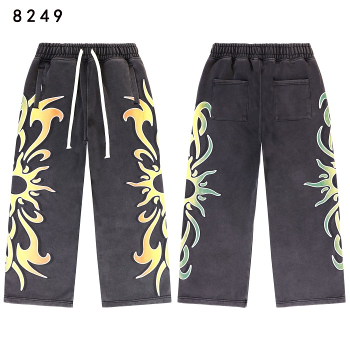 Gradient Sunflower Pattern Print Washed Version Hoodie & Pants Set 2 colors 28705417