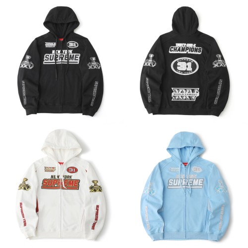 1:1 quality version Multi-Embroidered Champion Trophy Logo Zip Hoodie 3 colors 29082086