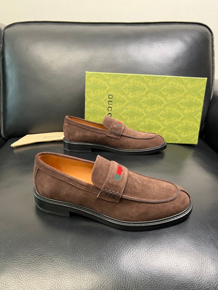 1:1 quality version Red and Green Webbing Men's Loafers 6 colors 28899672