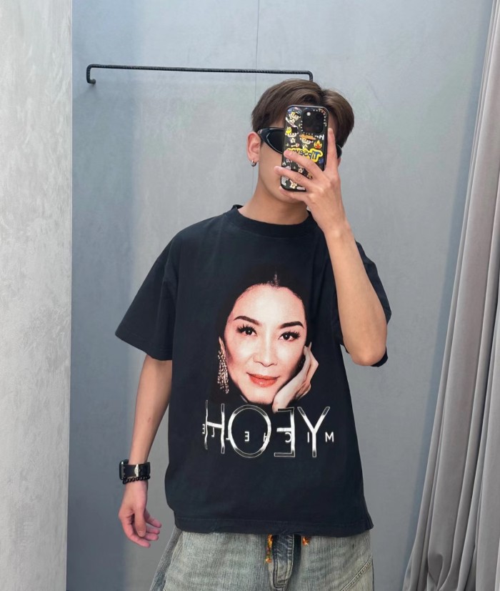 1:1 quality version Michelle Yeoh Portrait Print Tee 28434444
