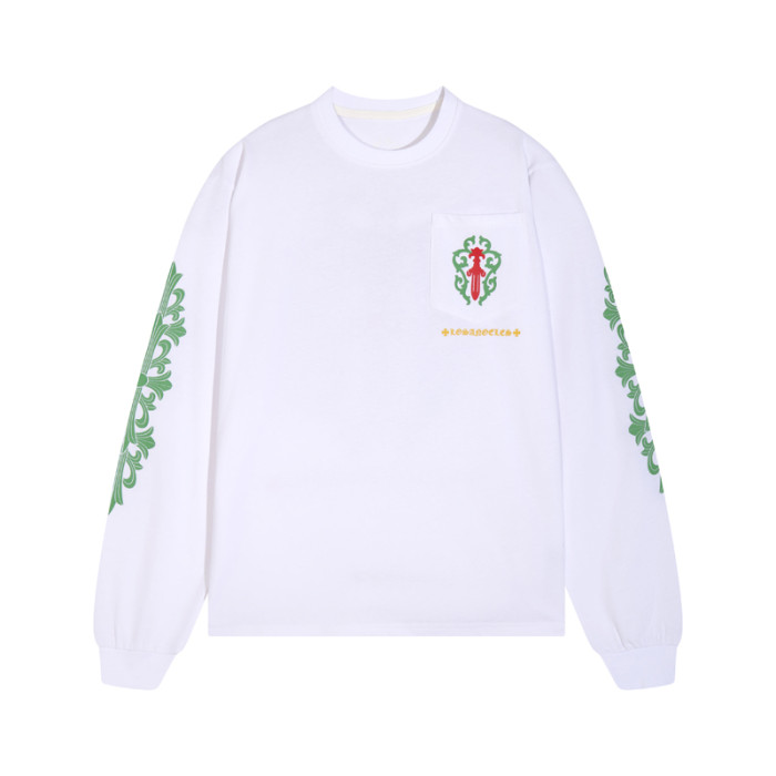 Ivy Great Sword Flower Arm Round Neck Long Sleeve T-Shirt