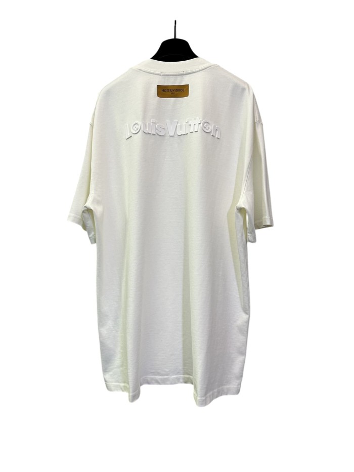 1:1 quality version Front and Back Logo Thick Pressure Adhesive Crew Neck Tee 3 colors 28903018