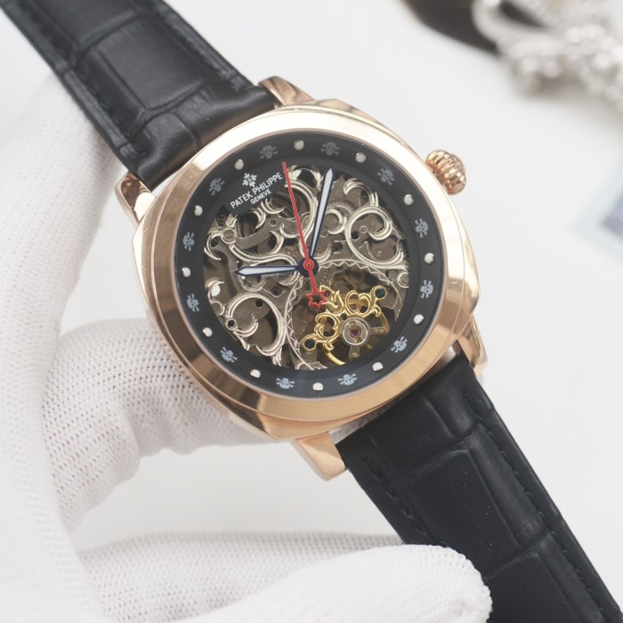 Skull-Engraved Dial Calfskin Strap  Watch 7 colors【Dial diameter：42mm 】28764707