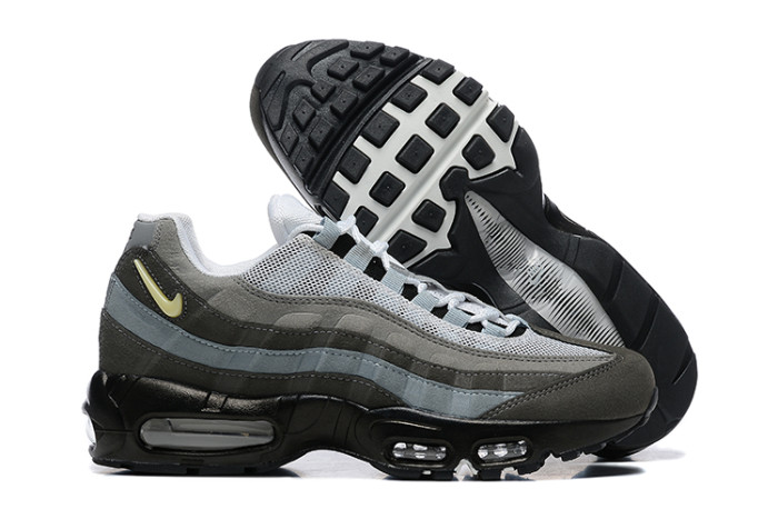 [plus-size shoes]Air Max 95 Grey Black Multi-Tone Gradient Air Cushion Casual Sneakers 29066638