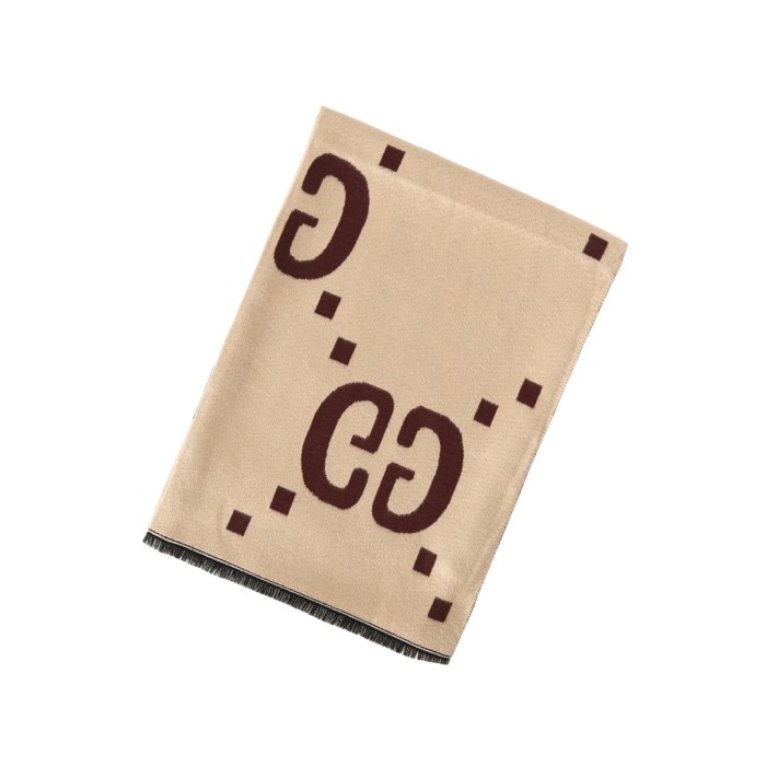 Large Letter Reversible Jacquard Scarf 2 colors