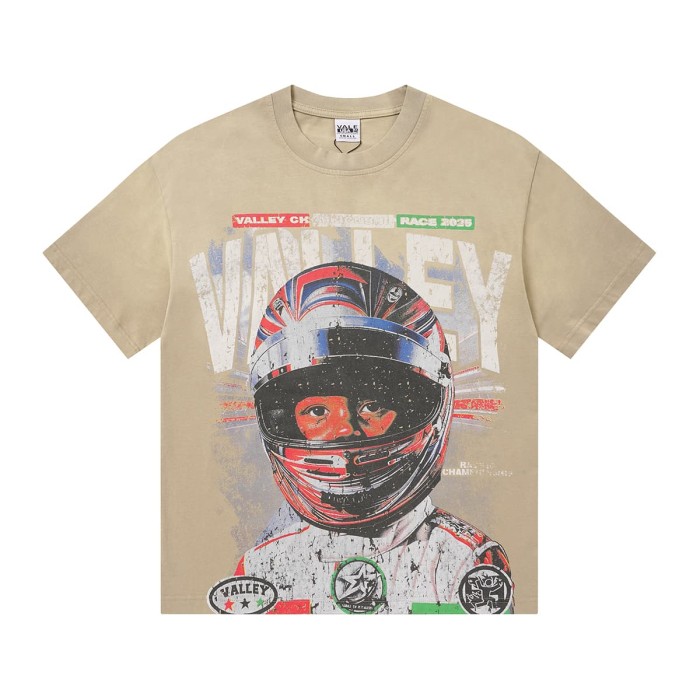 Red Racing Helmet Print Washed Tee 2 colors 29047371