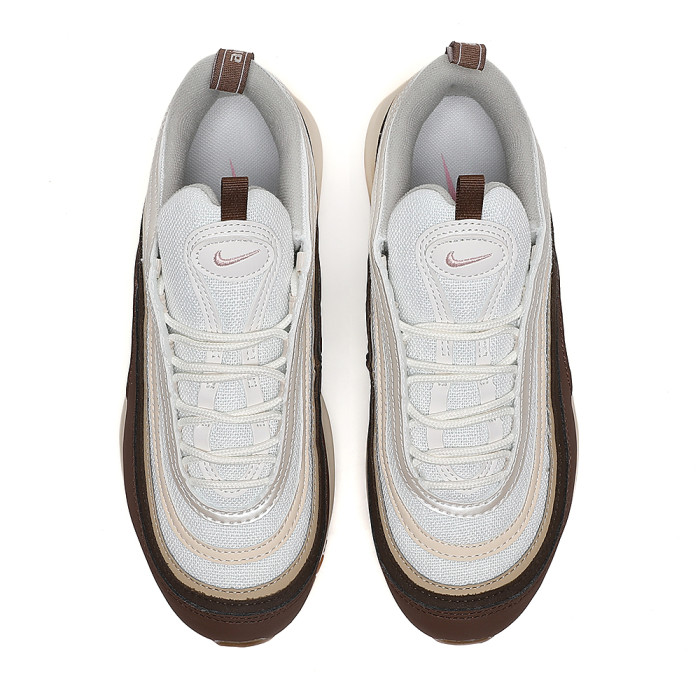 Air Max 97 Brown Beige Gradient Wave Stripe Gum Sole Sneakers 29064394