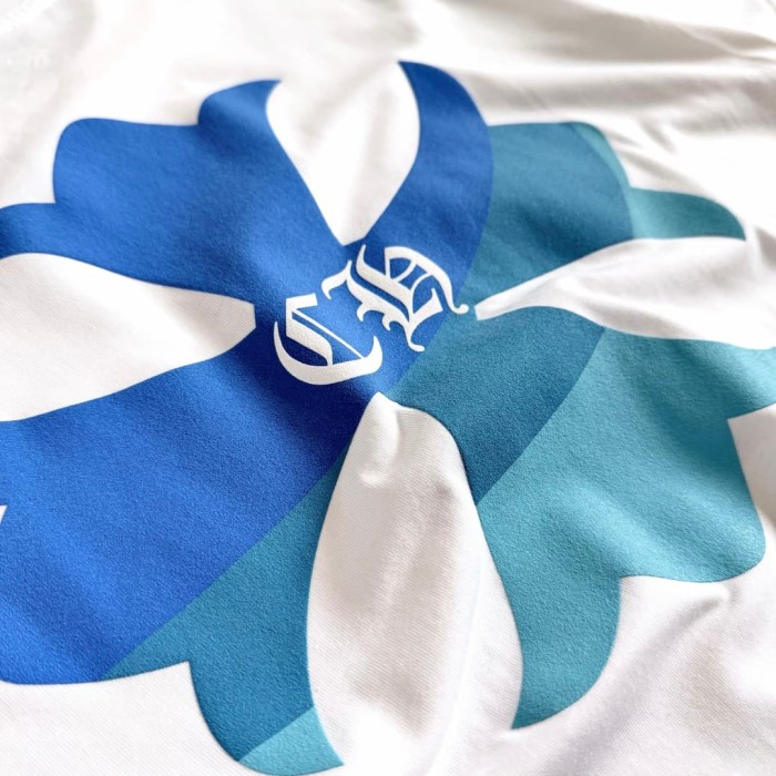 1:1 quality version Gradient Blue Cross Print Tee 2 colors 28969328