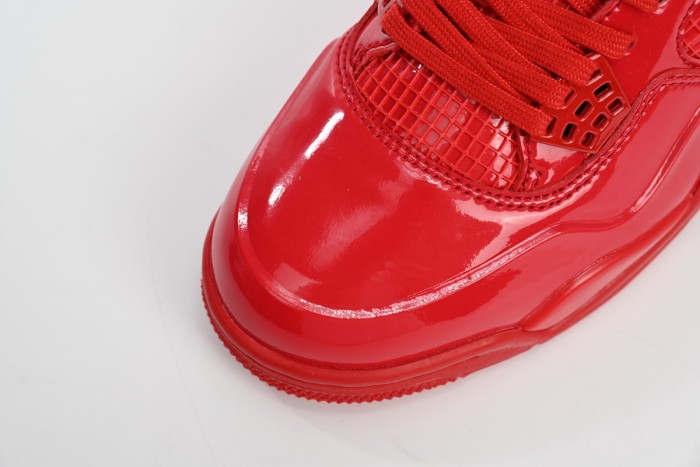 [plus-size shoes]Air Jordan 4 Retro Red Lacquer Leather Basketball Shoes 2 colors 28972824