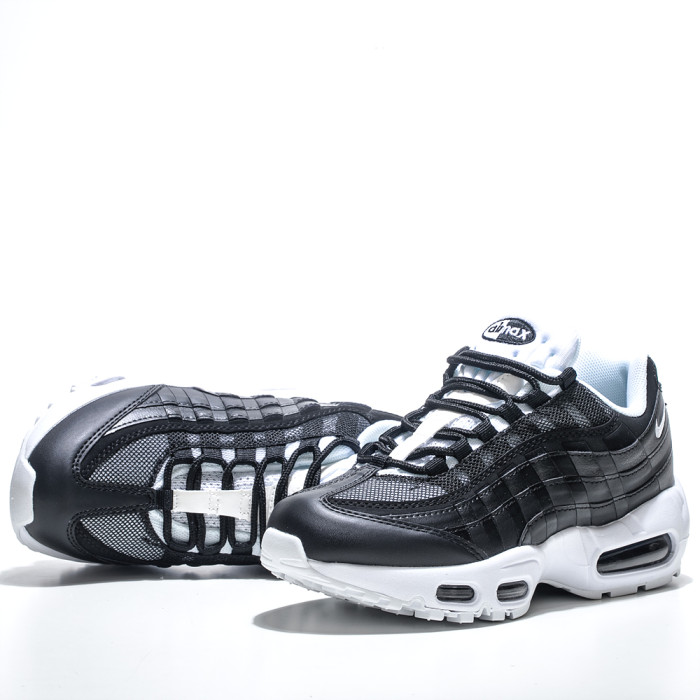 [plus-size shoes]Air Max 95 Black White Breathable Air Cushion Running Shoes 29045544