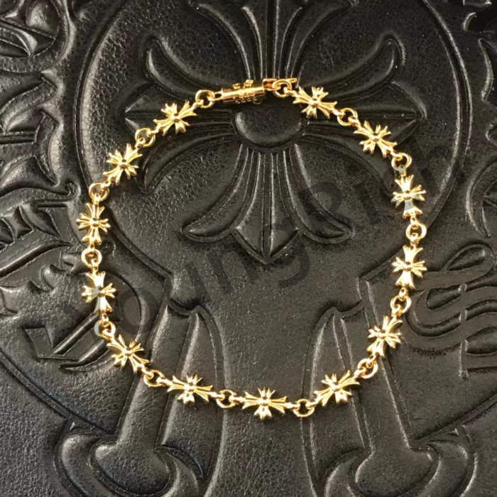 Sterling Silver Gold Plated Cross Bracelet