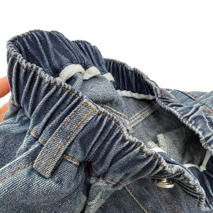 Cross Print  Washed Denim Shorts for Kids 29008975