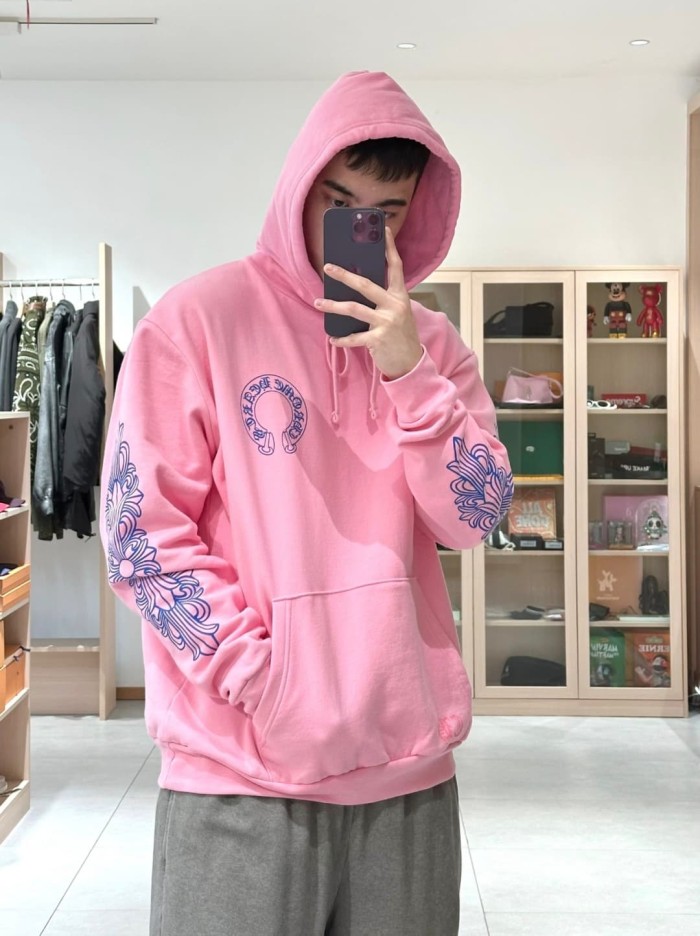 1:1 quality version Pink Cross Arm Print New York Anniversary Limited Edition Hoodie 28893086