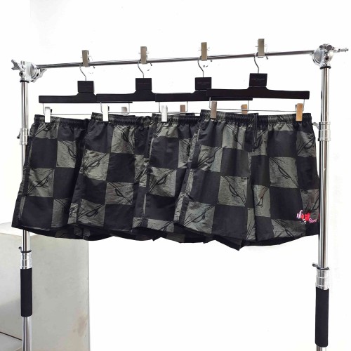 [Big & Tall for weights up to 220 lbs]1:1 quality version Black Gray Plaid Beach Shorts 28971913