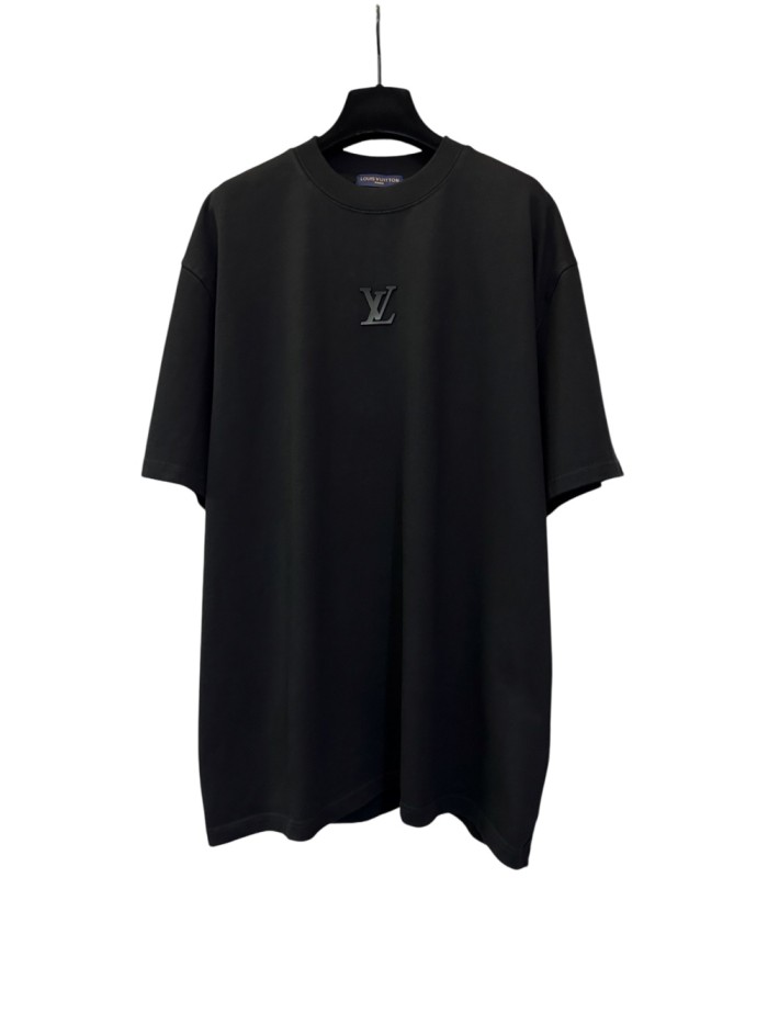 1:1 quality version Front and Back Logo Thick Pressure Adhesive Crew Neck Tee 3 colors 28903018