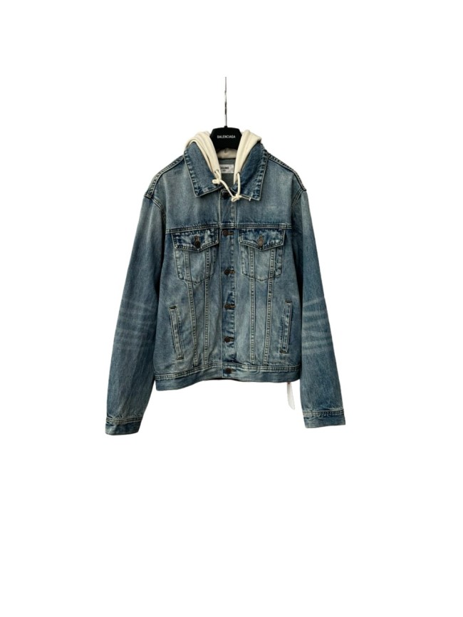 1:1 quality version Fake Two-piece Hooded Denim Jacket 28491828