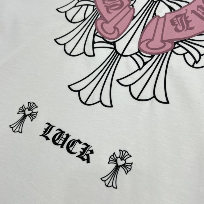 1:1 quality version Cream White Heart Cross Red Horseshoe T-Shirt 29093498