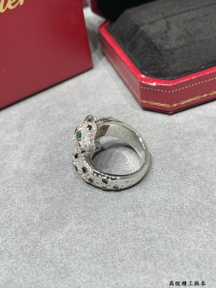 1:1 quality version C@rtier double-headed leopard ring