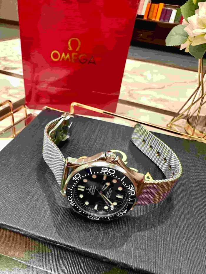 Seamaster Series Dark Blue Large Wave Dial Mechanical Movement Watch【Dial diameter：40mm】28841675