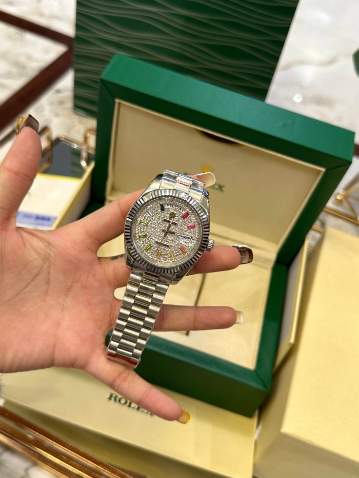 Crystal Mirror Finish Steel Strap  Watch【Dial diameter：40mm 】28763220