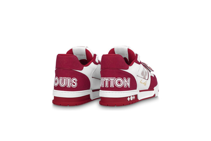 [buy more save more] L  Trainer Red Monogram Denim 1ABLXI