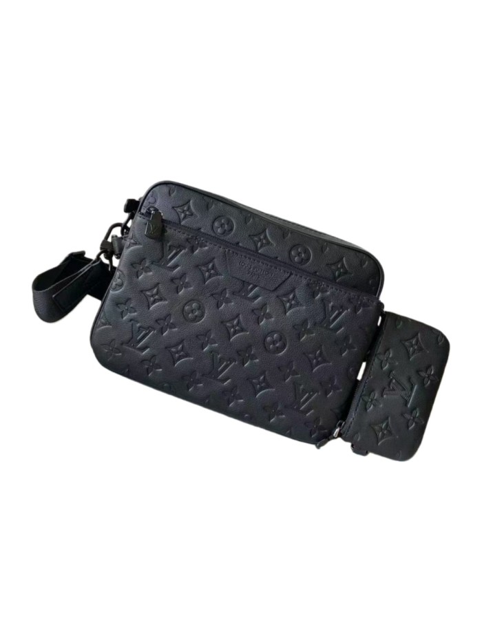 1:1 quality version Classic Embossed Leather Cross-body  Single Shoulder Bag 28749281
