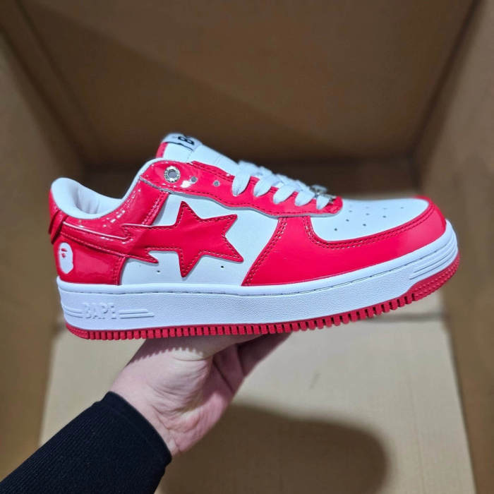 [buy more save more]  Colorblocked Lightning Stars Patent Leather Low Top Board Shoes 16 colors